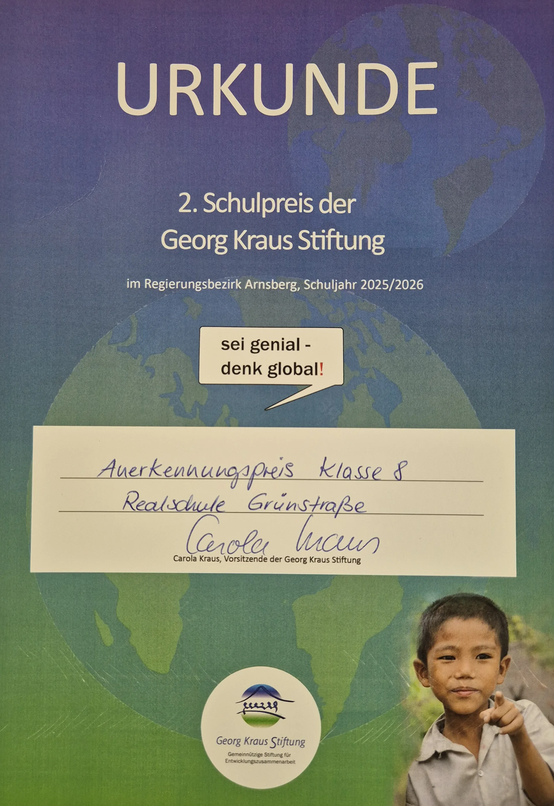 "Sei genial - denk global!"